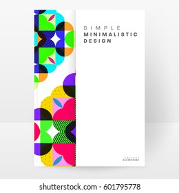 Memphis Geometric background Template for covers, flyers, banners, posters and placards, may be used for presentations and books, EPS10 vector illustration