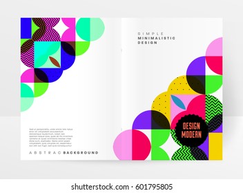Memphis Geometric background Template for covers, flyers, banners, posters and placards, may be used for presentations and books, EPS10 vector illustration