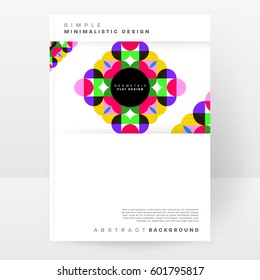 Memphis Geometric background Template for covers, flyers, banners, posters and placards, may be used for presentations and books, EPS10 vector illustration