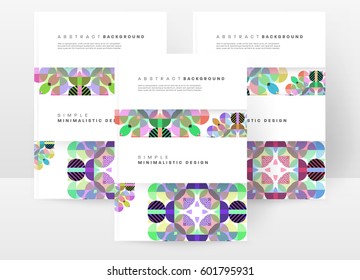 Memphis Geometric background Template for covers, flyers, banners, posters and placards, may be used for presentations and books, EPS10 vector illustration