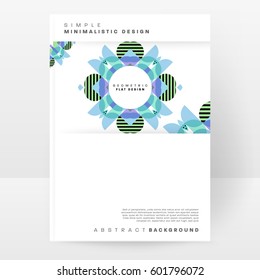 Memphis Geometric background Template for covers, flyers, banners, posters and placards, may be used for presentations and books, EPS10 vector illustration