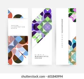 Memphis Geometric background Template for covers, flyers, banners, posters and placards, may be used for presentations and books, EPS10 vector illustration