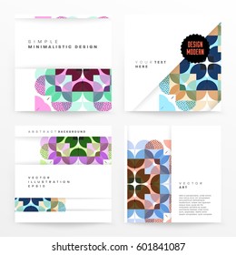 Memphis Geometric background Template for covers, flyers, banners, posters and placards, may be used for presentations and books, EPS10 vector illustration