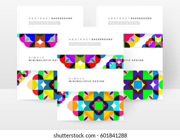 Memphis Geometric background Template for covers, flyers, banners, posters and placards, may be used for presentations and books, EPS10 vector illustration