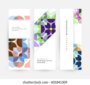 Memphis Geometric background Template for covers, flyers, banners, posters and placards, may be used for presentations and books, EPS10 vector illustration