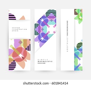 Memphis Geometric background Template for covers, flyers, banners, posters and placards, may be used for presentations and books, EPS10 vector illustration