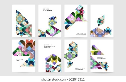 Memphis Planilla de fondo geométrico para cubiertas, volantes, pancartas, carteles y carteles, se puede usar para presentaciones y libros, ilustración del vector EPS10