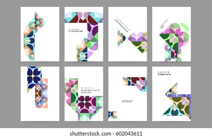 Memphis Planilla de fondo geométrico para cubiertas, volantes, pancartas, carteles y carteles, se puede usar para presentaciones y libros, ilustración del vector EPS10