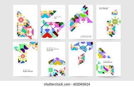 Memphis Geometric background Template for covers, flyers, banners, posters and placards, may be used for presentations and books, EPS10 vector illustration