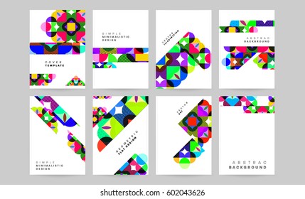 Memphis Geometric background Template for covers, flyers, banners, posters and placards, may be used for presentations and books, EPS10 vector illustration