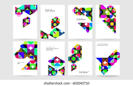 Memphis Geometric background Modelo para capas, folhetos, banners, cartazes e cartazes, pode ser usado para apresentações e livros, ilustração vetorial EPS10