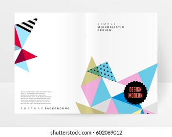 Memphis Geometric background Template for covers, flyers, banners, posters and placards, may be used for presentations and books, EPS10 vector illustration