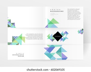 Memphis Geometric background Template for covers, flyers, banners, posters and placards, may be used for presentations and books, EPS10 vector illustration
