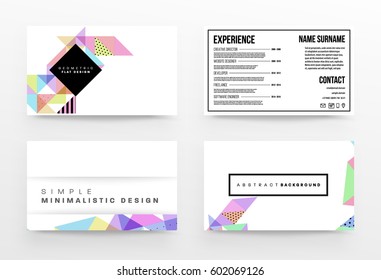 Memphis Geometric background Template for covers, flyers, banners, posters and placards, may be used for presentations and books, EPS10 vector illustration