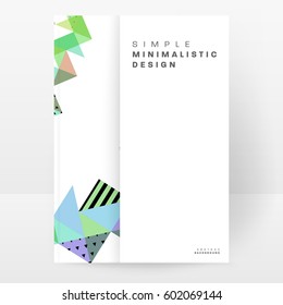 Memphis Geometric background Template for covers, flyers, banners, posters and placards, may be used for presentations and books, EPS10 vector illustration