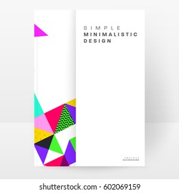 Memphis Geometric background Template for covers, flyers, banners, posters and placards, may be used for presentations and books, EPS10 vector illustration