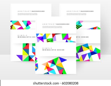 Memphis Geometric background Template for covers, flyers, banners, posters and placards, may be used for presentations and books, EPS10 vector illustration