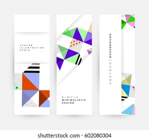 Memphis Geometric background Template for covers, flyers, banners, posters and placards, may be used for presentations and books, EPS10 vector illustration