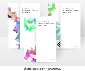 Memphis Geometric background Template for covers, flyers, banners, posters and placards, may be used for presentations and books, EPS10 vector illustration