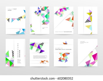 Memphis Geometric background Template for covers, flyers, banners, posters and placards, may be used for presentations and books, EPS10 vector illustration