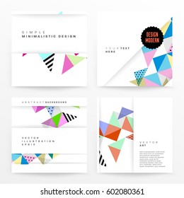 Memphis Geometric background Template for covers, flyers, banners, posters and placards, may be used for presentations and books, EPS10 vector illustration