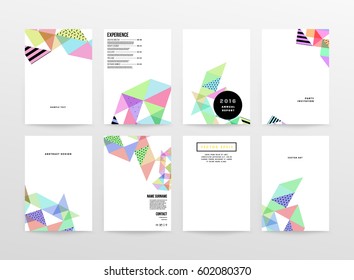 Memphis Geometric background Modelo para capas, folhetos, banners, cartazes e cartazes, pode ser usado para apresentações e livros, ilustração vetorial EPS10