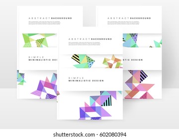 Memphis Geometric background Template for covers, flyers, banners, posters and placards, may be used for presentations and books, EPS10 vector illustration