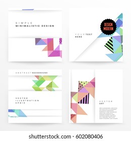 Memphis Planilla de fondo geométrico para cubiertas, volantes, pancartas, carteles y carteles, se puede usar para presentaciones y libros, ilustración del vector EPS10