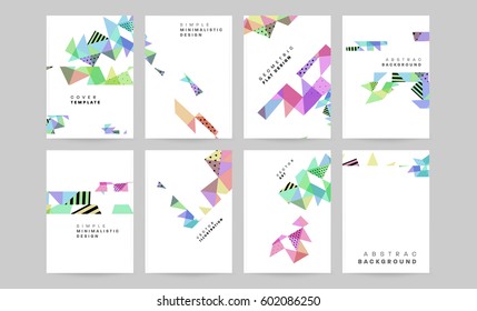 Memphis Geometric background Template for covers, flyers, banners, posters and placards, may be used for presentations and books, EPS10 vector illustration