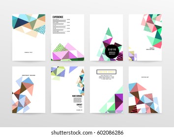 Memphis Geometrischer Hintergrund Vorlage für Cover, Flyer, Banner, Plakate und Plakate, kann für Präsentationen und Bücher verwendet werden, EPS10 Vektorgrafik