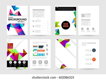 Memphis Geometric background Template for covers, flyers, banners, posters and placards, may be used for presentations and books, EPS10 vector illustration