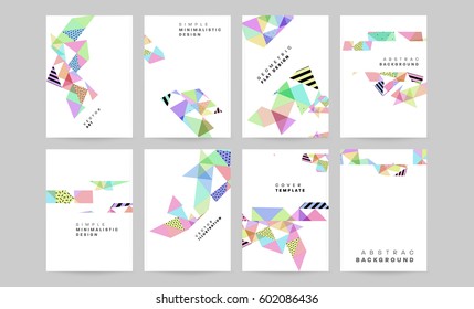 Memphis Geometric background Template for covers, flyers, banners, posters and placards, may be used for presentations and books, EPS10 vector illustration