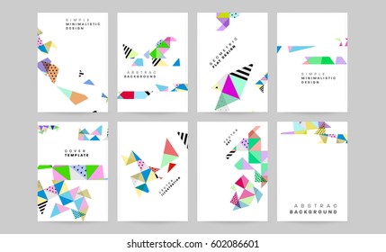 Memphis Geometric background Template for covers, flyers, banners, posters and placards, may be used for presentations and books, EPS10 vector illustration