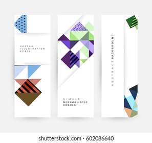 Memphis Geometric background Template for covers, flyers, banners, posters and placards, may be used for presentations and books, EPS10 vector illustration