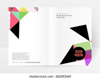 Memphis Geometric background Template for covers, flyers, banners, posters and placards, may be used for presentations and books, EPS10 vector illustration
