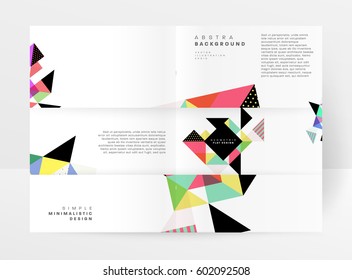Memphis Geometric background Template for covers, flyers, banners, posters and placards, may be used for presentations and books, EPS10 vector illustration