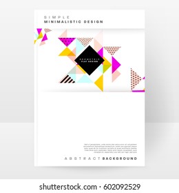 Memphis Planilla de fondo geométrico para cubiertas, volantes, pancartas, carteles y carteles, se puede usar para presentaciones y libros, ilustración del vector EPS10