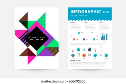 Memphis Geometrischer Hintergrund Vorlage für Cover, Flyer, Banner, Plakate und Plakate, kann für Präsentationen und Bücher verwendet werden, EPS10 Vektorgrafik