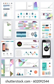 Memphis Geometric background Template for covers, flyers, banners, posters and placards, may be used for presentations and books, EPS10 vector illustration