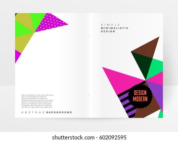 Memphis Geometric background Template for covers, flyers, banners, posters and placards, may be used for presentations and books, EPS10 vector illustration