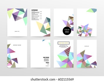 Memphis Geometric background Template for covers, flyers, banners, posters and placards, may be used for presentations and books, EPS10 vector illustration