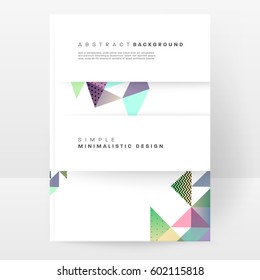 Memphis Geometric background Template for covers, flyers, banners, posters and placards, may be used for presentations and books, EPS10 vector illustration
