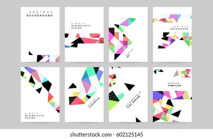 Memphis Geometric background Template for covers, flyers, banners, posters and placards, may be used for presentations and books, EPS10 vector illustration