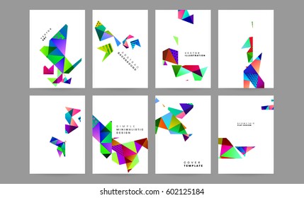 Memphis Geometric background Template for covers, flyers, banners, posters and placards, may be used for presentations and books, EPS10 vector illustration