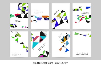 Memphis Geometric background Template for covers, flyers, banners, posters and placards, may be used for presentations and books, EPS10 vector illustration