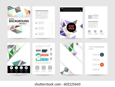 Memphis Geometrischer Hintergrund Vorlage für Cover, Flyer, Banner, Plakate und Plakate, kann für Präsentationen und Bücher verwendet werden, EPS10 Vektorgrafik