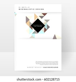 Memphis Geometric background Template for covers, flyers, banners, posters and placards, may be used for presentations and books, EPS10 vector illustration