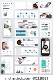 Memphis Geometric background Template for covers, flyers, banners, posters and placards, may be used for presentations and books, EPS10 vector illustration