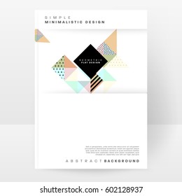 Memphis Geometric background Template for covers, flyers, banners, posters and placards, may be used for presentations and books, EPS10 vector illustration
