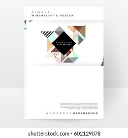 Memphis Geometric background Template for covers, flyers, banners, posters and placards, may be used for presentations and books, EPS10 vector illustration